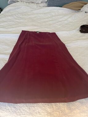 J. Crew A-Line Dusty Rose Silk Skirt